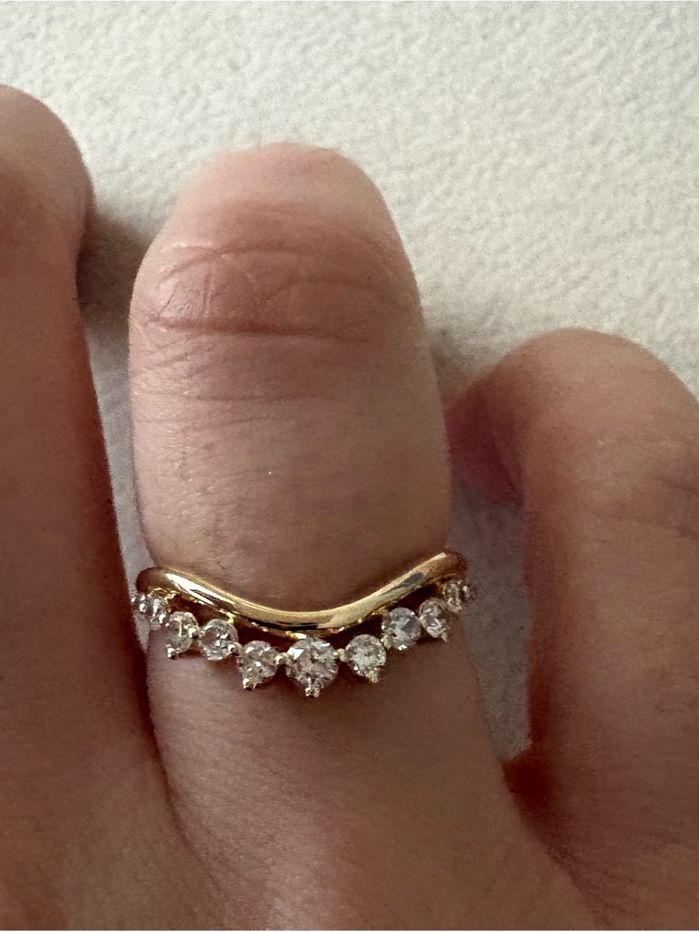 Lab Diamond Grand Arch Ring | Audrey Rose Inspired | Size 4 | 10K Gold
